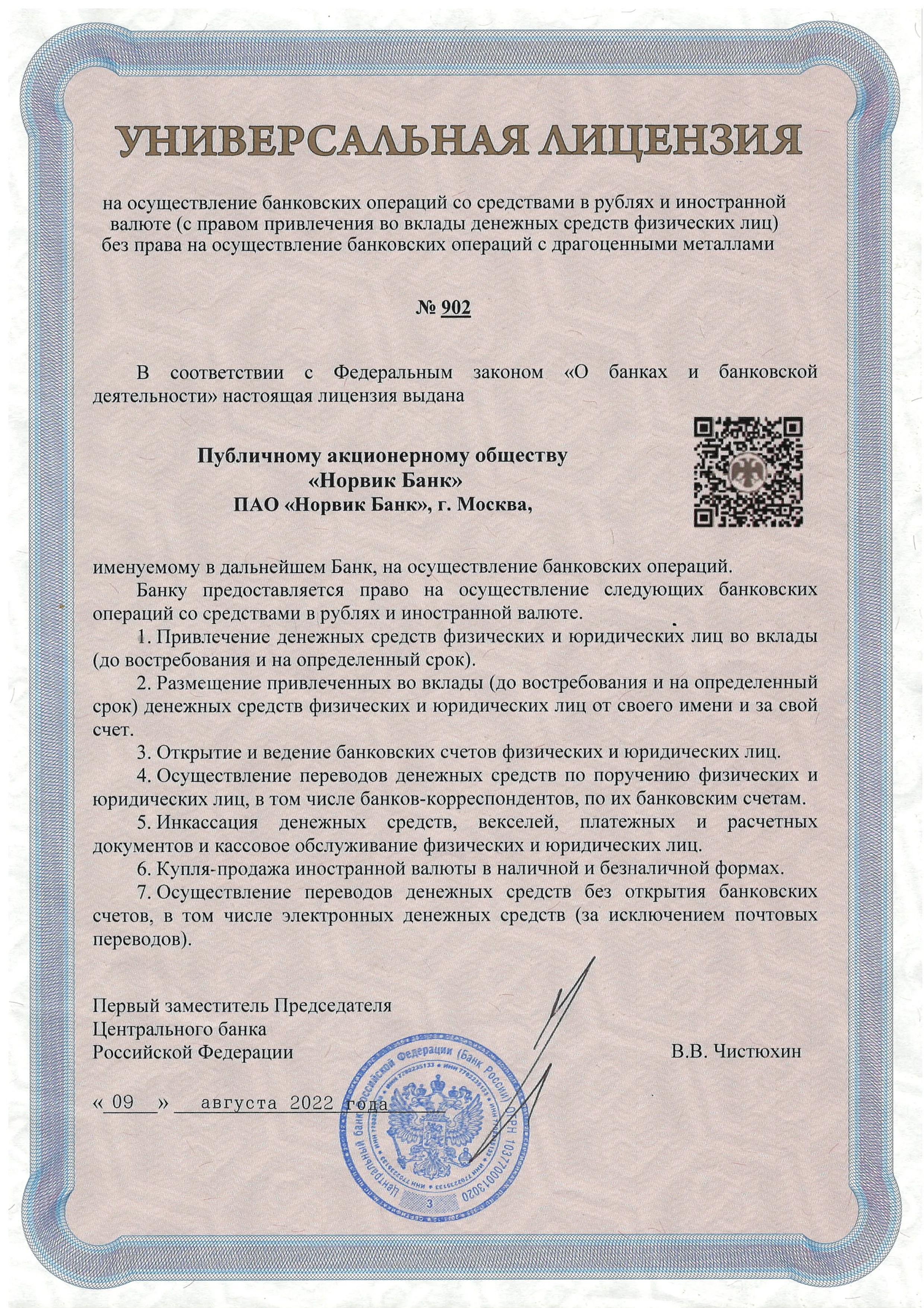 лицензии банка лицензии банка